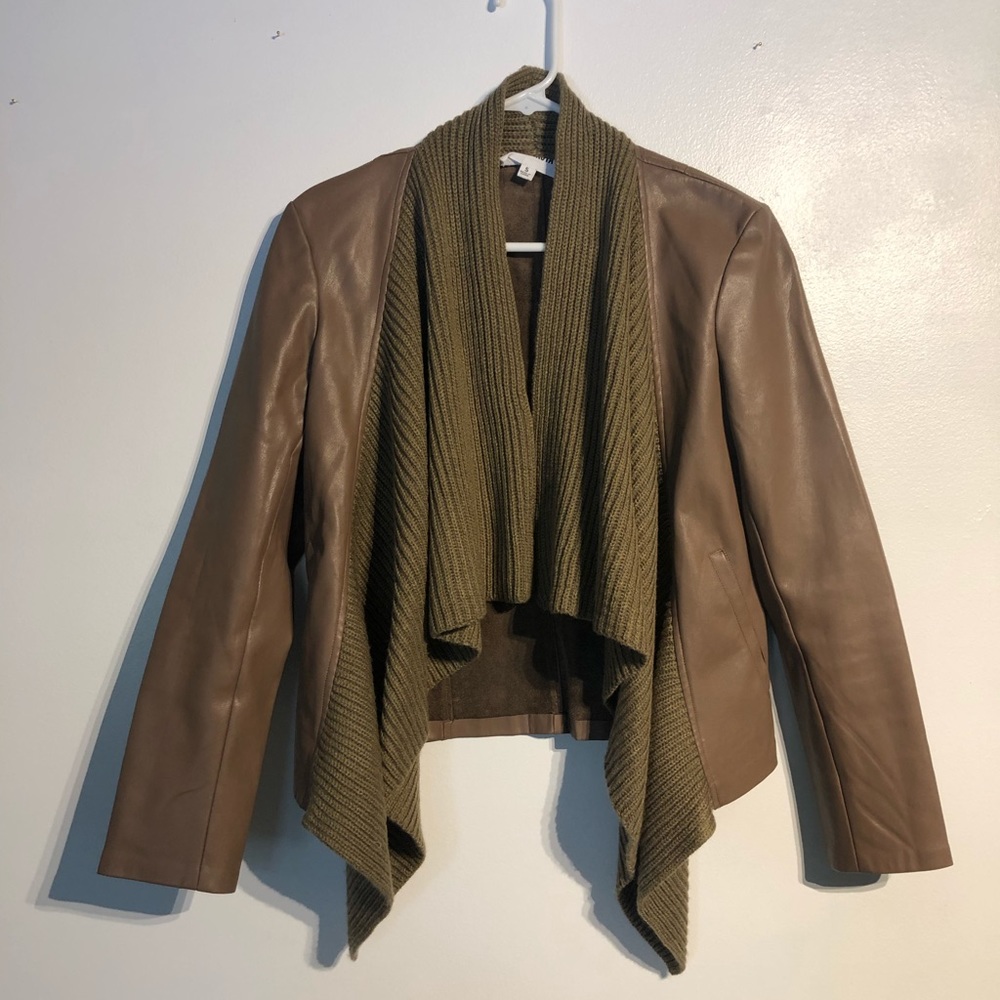 Brown leather jacket